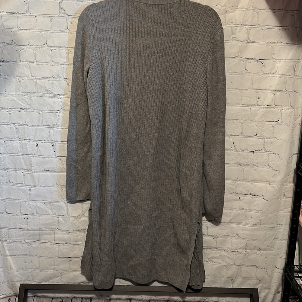 Talbots 1X Grey Ribbed Open Cardigan - Picture 6 of 6